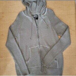 CARBON mens hooded zip up sweater SZ M